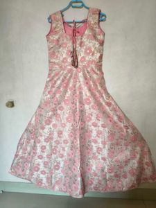 Elegant Pink Floral Gown