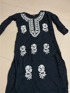 Elegant Embroidered Black Kurta
