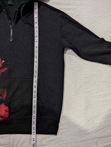 H&amp;M Floral Print Zip Hoodie