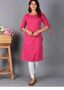 Pink Printed Kurti