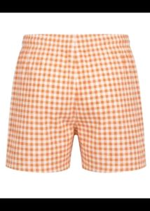 Orange Plaid Boxer Shorts