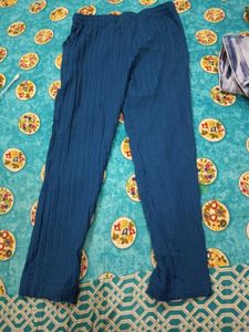 Blue Textured Lounge Pants