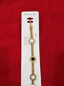 Elegant Gold Tone Stainless Steel Bracelet