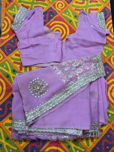 Beautiful Lavender Saree with Blouse