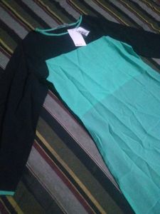 Colorblock 3/4 Sleeve Dress