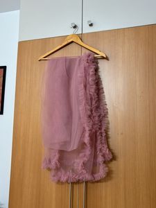 Dusky pink lehenga with padded blouse and dupatta