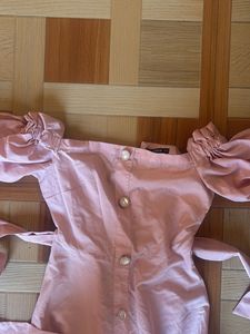 Shein Pink Off-Shoulder Midi Dress