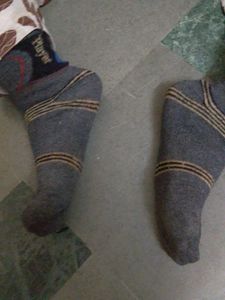 Grey Striped Socks