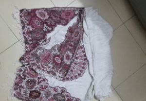 White  And Purpul Stole With Stone