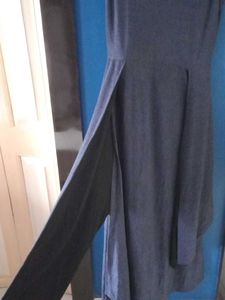 Women's Grey Short Sleeve Midi Dress