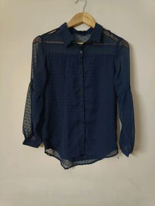 Top With Inner And Puff Sleeves