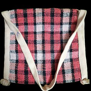 Multicolored Handloom Fabric Bag