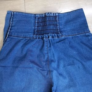 Flared Corset Look Denim