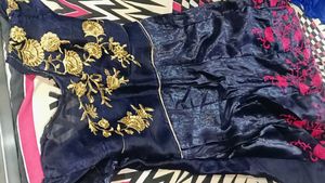 Embroidered Navy Blue Lehenga Choli