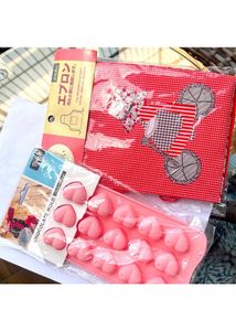 Set of Kids Apron and Silicone Heart 💜 Tray