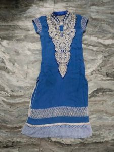 Elegant Blue Embroidered Kurta
