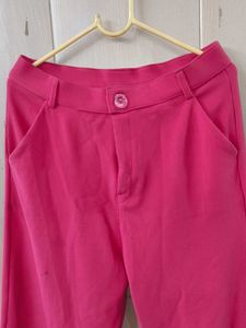 Vibrant Pink Wide Leg Pants