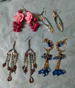 Long Earring Pairs Sets of 4