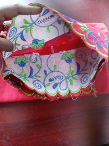 Embroidered Red Inskirt 7 part new