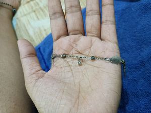 Metal Bracelets Two And One Balck Bead With Chain Bracelet