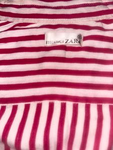 Pink &amp; White Striped Button-Up Shirt