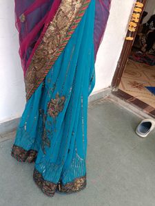 Stunning Embroidered Saree with blouse