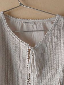 White Embroidered kurti
