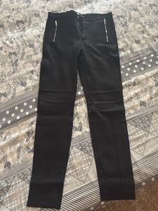 Black Skinny Pants with Zippers