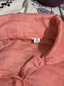 Beautiful Peach Embroidered Kurta