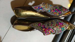 Heels Sandal ..With Beautiful Multi Stones