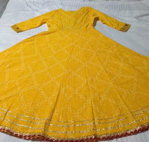 Vibrant Yellow Ethnic Kurta Set with Dupatta