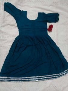 Elegant Teal &amp; White Kurta Set