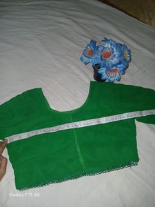 Embroidered Green Fabric