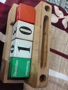 Vintage Wooden Perpetual Calendar