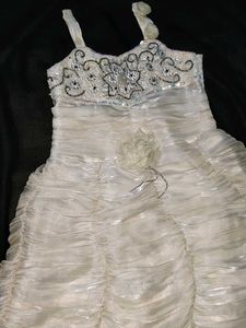 Elegant Embellished Ivory Gown