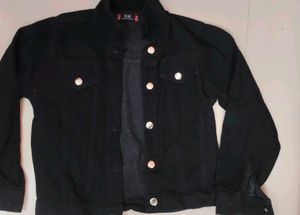 Black denim jacket