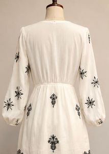 Boho Embroidered White top