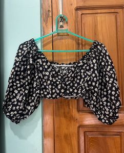 Floral Print Crop Top