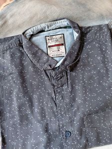Men's Blue Denim Jeans &amp; Printed Shirt Set
