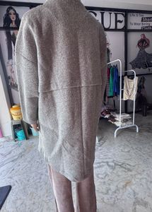 Grey Wool Blend Coat
