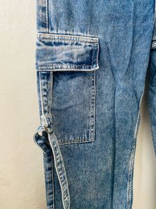 Trendy Blue Cargo Jeans