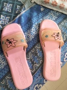 Cute Pink Smile Flip Flops, slipper