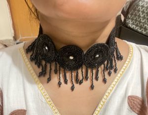 Beaded Black Choker
