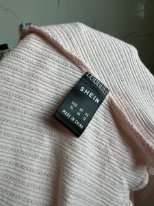 Shein Pink Ribbed Top