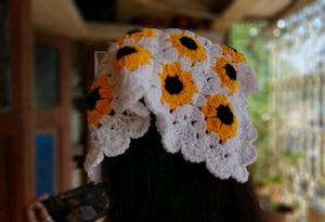 Crochet Sunflower bandana