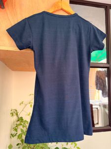 Navy Blue Eiffel Tower Graphic T-Shirt