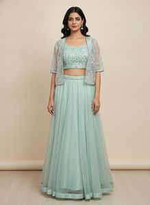 Lehenga Choli with jacket Set (Free size upto L)