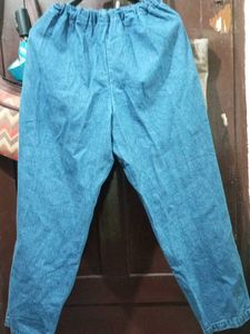 Embroidered Denim Pants