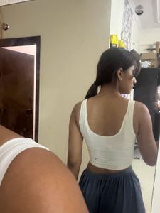 White Crop Tank Top