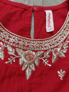 Babyhug Red Girls Lehenga Choli Set